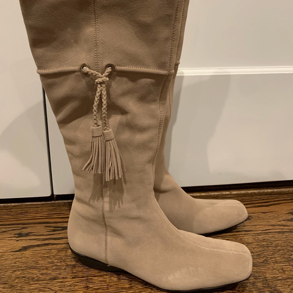 Cole Haan suede beige boots